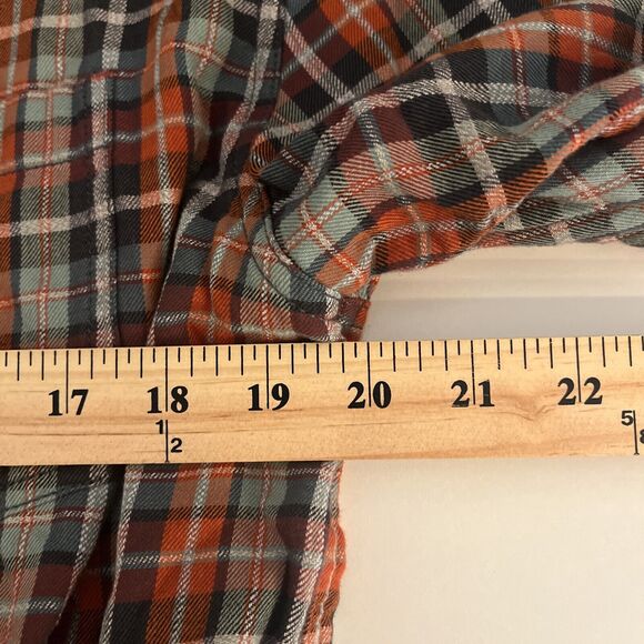 Carbon 2 Cobalt Mens Flannel Shirt Medium L/S Lined Button Up Cotton Plaid - Picture 6 of 10